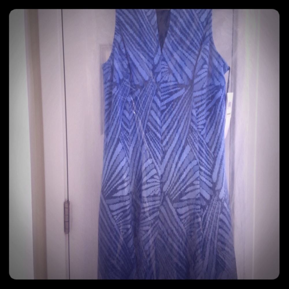 Blue two tone lace dress